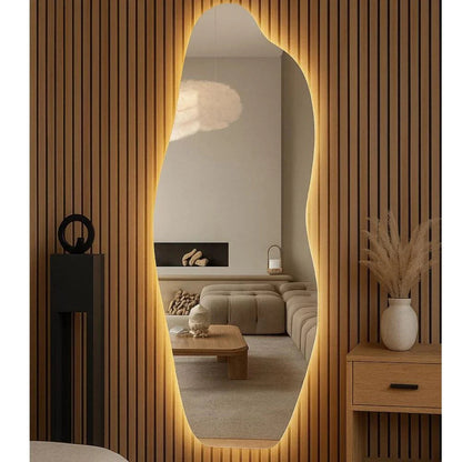 Moderner, dekorativer und luxuriöser organischer LED-Spiegel, 160 x 60 cm | ANGEBOT