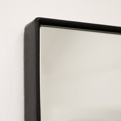 Xavril – Großer, rechteckiger Ganzkörperspiegel aus schwarzem Metall, 179 cm x 80 cm