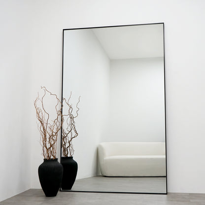 Xavril – Schwarzer Ganzkörperspiegel aus Metall, extra groß, 190 cm x 120 cm