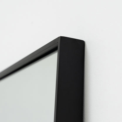 Xavril – Schwarzer, extra großer Ganzkörperspiegel aus Metall, 200 cm x 100 cm